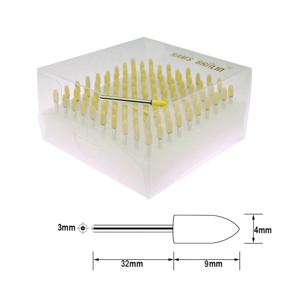 100 pcs/Box 4-10mm Ceramic Mounted Abrasive Point Set P240-320 Fine Polishing Stone for Metal Deburring Mold Dressing