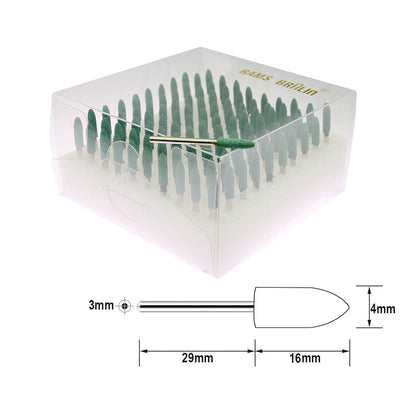 100 pcs Rubberized Abrasive Point Set 1/8 in. Shank Mounted Grinding Head for Mould Finish Polish Die Grinder Rotary Tools