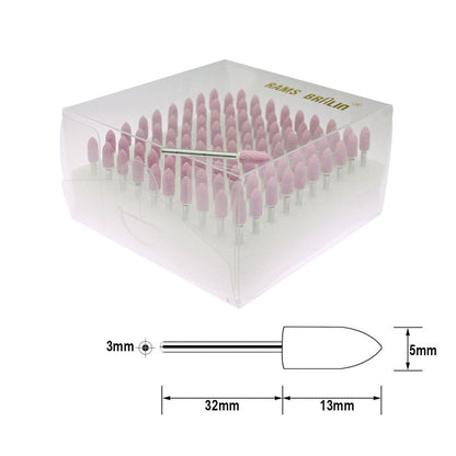 100 pcs/Box Pink Fused Alumina Mounted Stone Abrasive Point Set for Steel Weld Seams Polishing