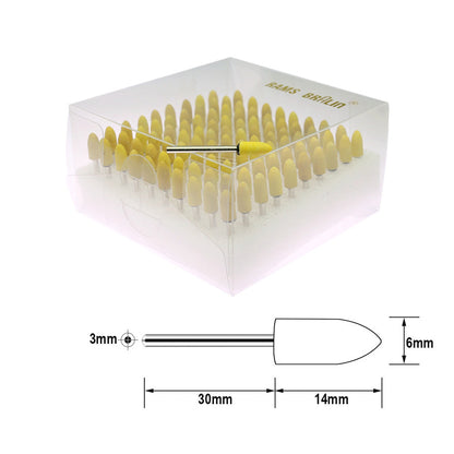 100 pcs/Box 4-10mm Ceramic Mounted Abrasive Point Set P240-320 Fine Polishing Stone for Metal Deburring Mold Dressing