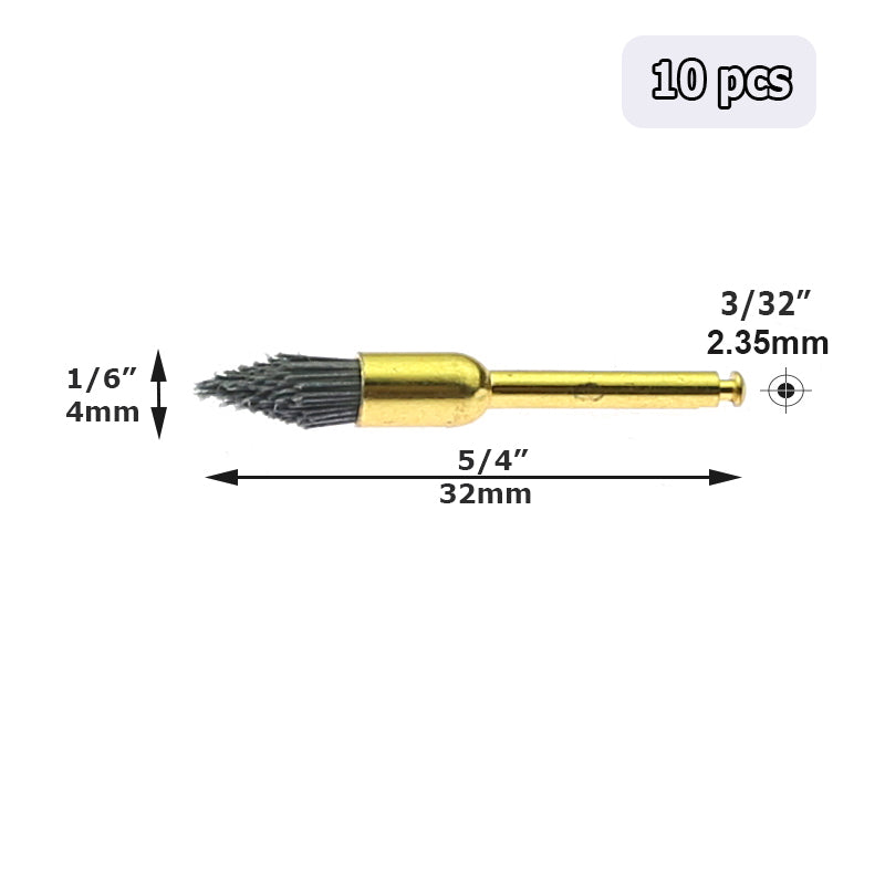 Mini Nylon Abrasive Polishing Brush 3/32" 2.35mm shank Dental Grinding Cleaning Material for Handpiece