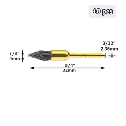 Mini Nylon Abrasive Polishing Brush 3/32" 2.35mm shank Dental Grinding Cleaning Material for Handpiece