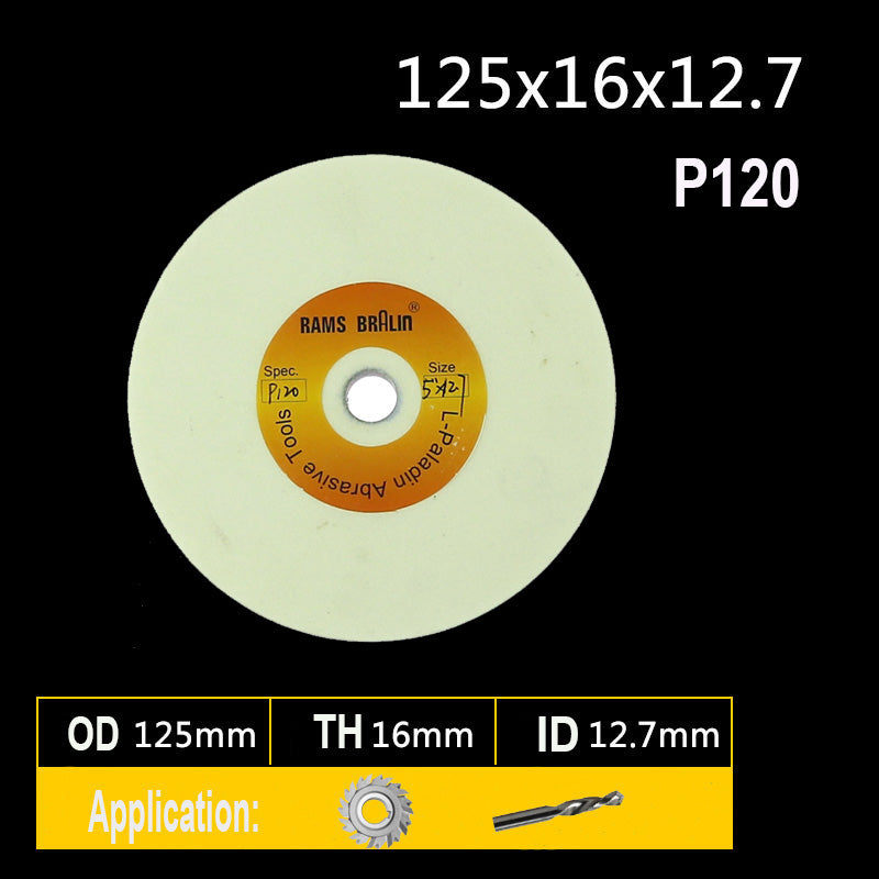 1 piece 5"x5/8"x1/2" Ceramic Abrasive Wheel P46 P60 P80 P120