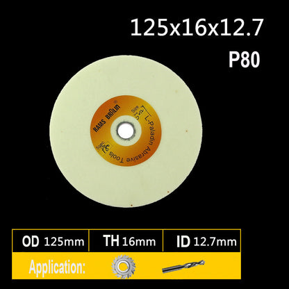 1 piece 5"x5/8"x1/2" Ceramic Abrasive Wheel P46 P60 P80 P120