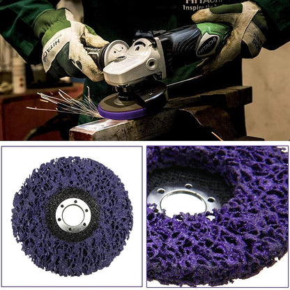 10 piece 4"/4.5"/5" Poly Strip Disc Abrasive Wheel Paint Rust Removal Clean Angle Grinder Tools