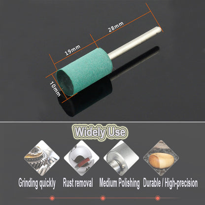 100 pcs Rubberized Abrasive Point Set 1/8 in. Shank Mounted Grinding Head for Mould Finish Polish Die Grinder Rotary Tools