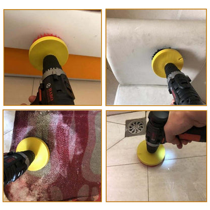 4 pcs 110mm Clean Brush Drill Wheel for Sofa Carpet Car interiors Floor Cleaning