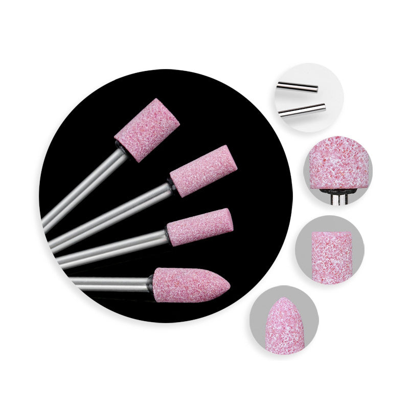 100 pcs/Box Pink Fused Alumina Mounted Stone Abrasive Point Set for Steel Weld Seams Polishing