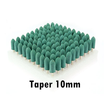 100 pcs Rubberized Abrasive Point Set 1/8 in. Shank Mounted Grinding Head for Mould Finish Polish Die Grinder Rotary Tools