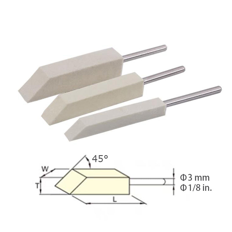 10 pcs Wool Felt Stick used on Air Lapper Turbolap Lapping Linear Saw 1/8" shaft Mounted Polishing Bob