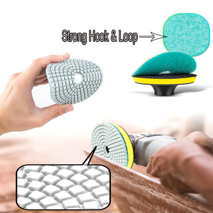 20 pcs Diamond Wet Flexible Polishing Pad P30 to P3000 for Mable Granite Ceramic Tiles Grinding