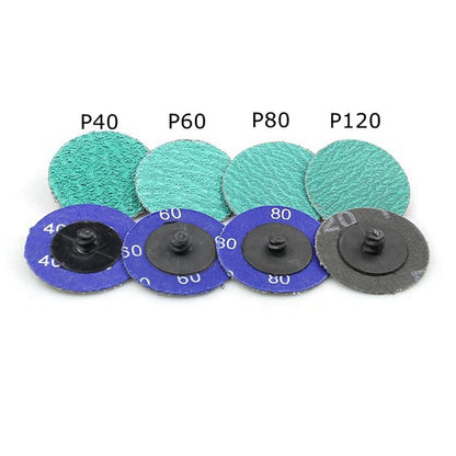 100 pieces 3M 577F Zirconia Sanding Discs Quick Change P40-120 for Supper Hard Metal Alloy Knife Grinding