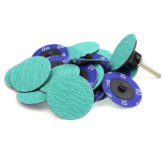 100 pieces 3M 577F Zirconia Sanding Discs Quick Change P40-120 for Supper Hard Metal Alloy Knife Grinding