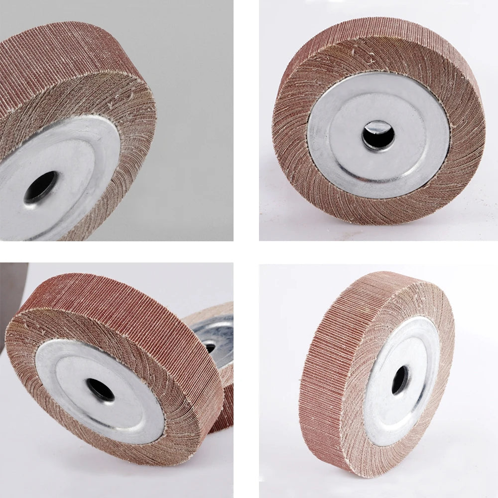 1 piece 6"/8" Flange Abrasive Flap Wheel Sanding Cloth Mop Wheel Metal Wood Polishing Grinding