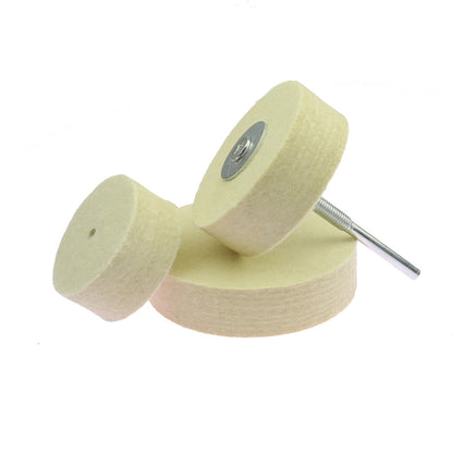 2"-12" x 1" Wool Felt Polishing Buffing Wheel Jade Metal Mirror Surface Finish Bench Grinder Tool