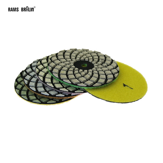 Marble 4-step Polishing Pad 100mm Dry Grinding Disc 4" for Stone 100 degree Gloss Finish