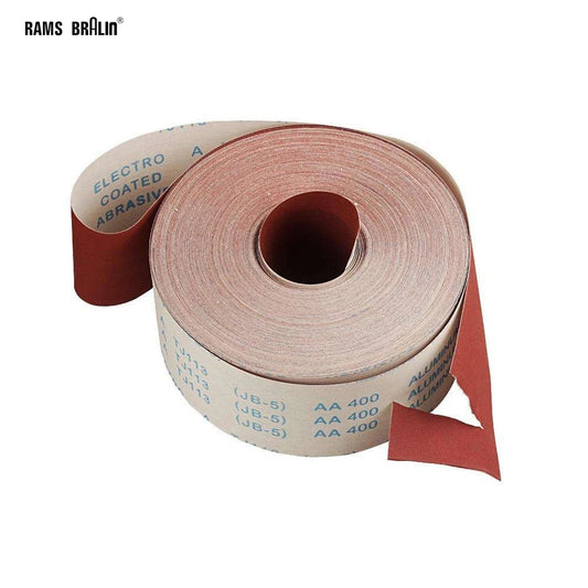 20 Meters 3.5"/90mm Width Sanding Cloth Flexible Tearable Hand Polishing Sandpaper Strips Holder