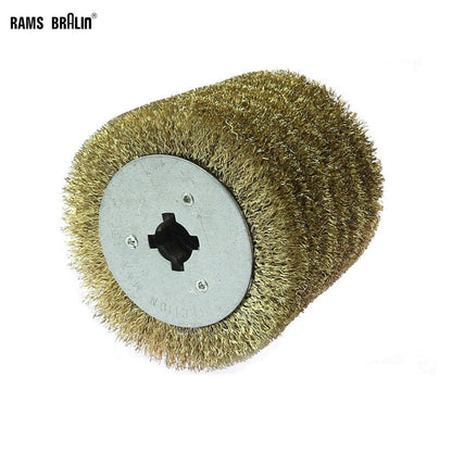 1 piece Stainless Steel Wire Brush Wheel Wood Open Paint Polishing Deburring Wheel for Electric Striping Machine