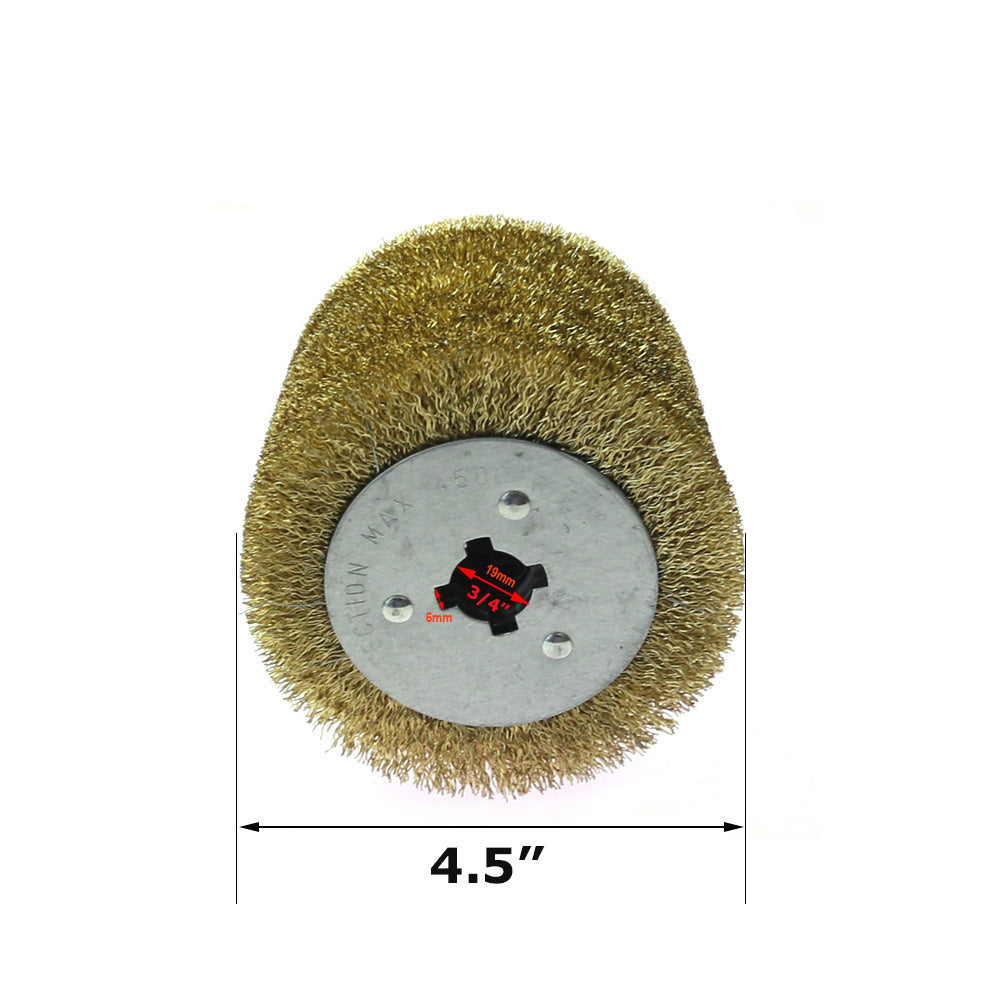 1 piece Stainless Steel Wire Brush Wheel Wood Open Paint Polishing Deburring Wheel for Electric Striping Machine