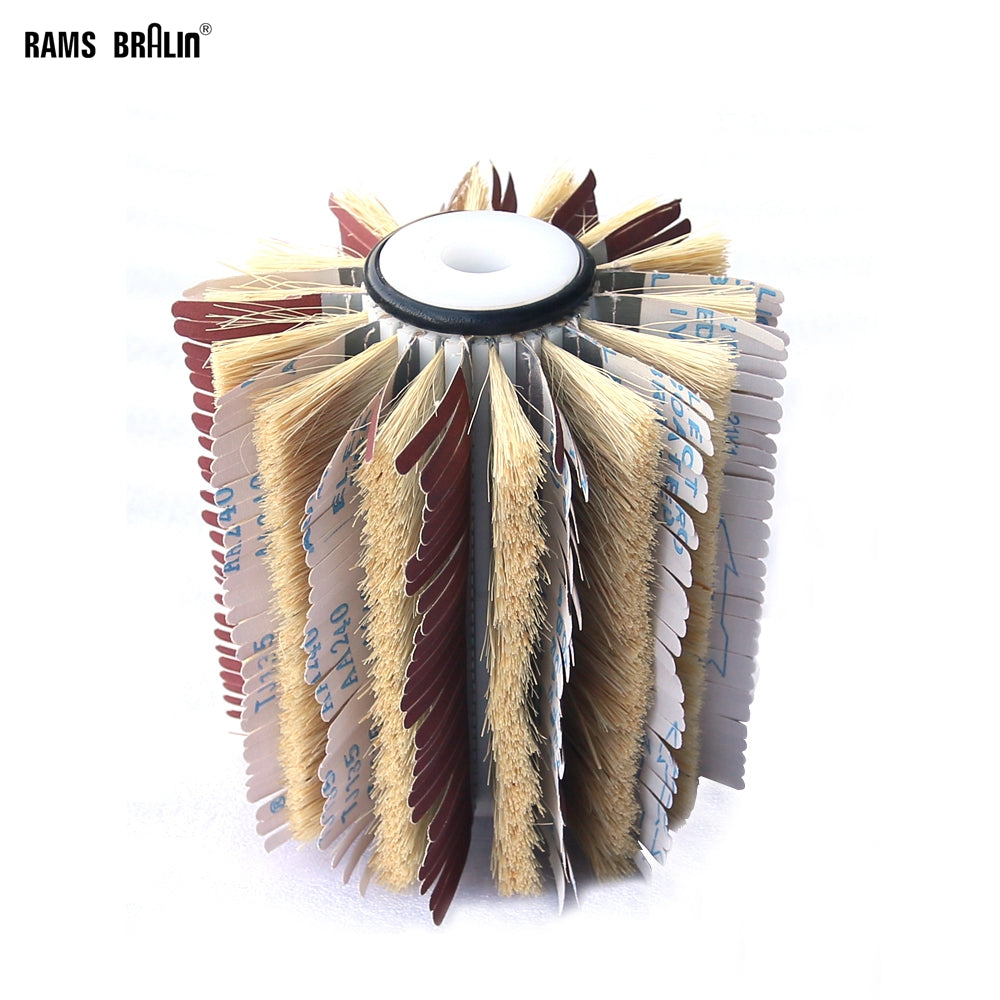 200x220x25.4mm Sanding Cloth Sisal Polishing Wheel Strips Brush for Woodworking