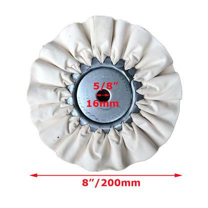 1 piece 8"/200mm Mill Treated Airway Buff Wheel 16 Ply Untreated Cotton Polishing Wheel