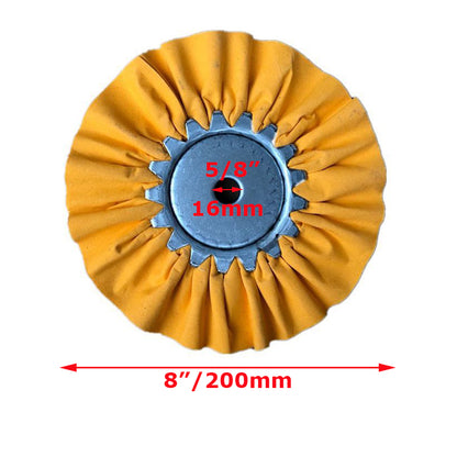 1 piece 8"/200mm Mill Treated Airway Buff Wheel 16 Ply Untreated Cotton Polishing Wheel