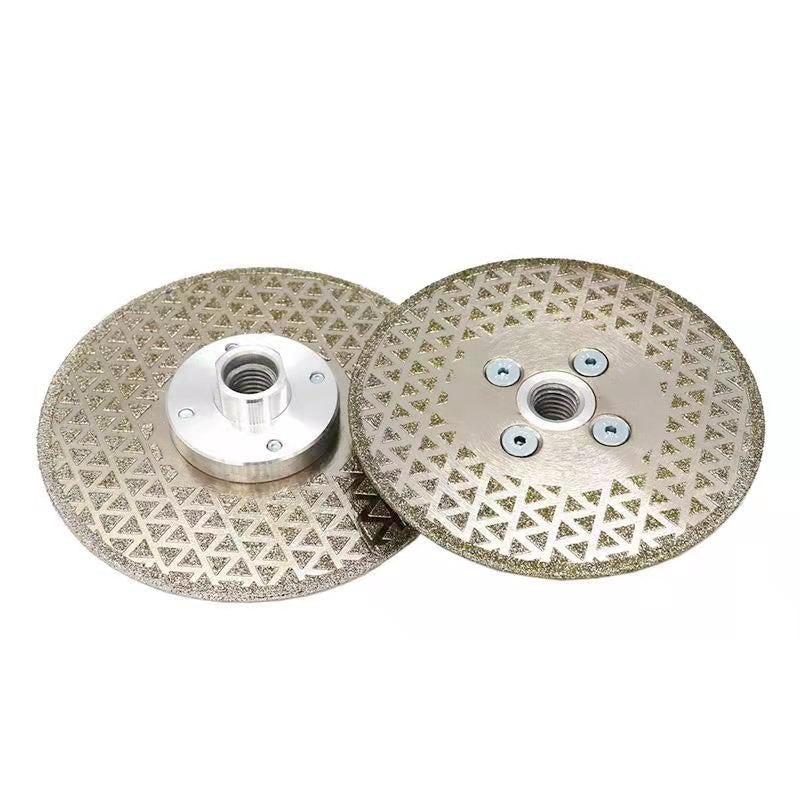 4.5"/5"*M14 Electroplated Diamond Cutting Blade Grinding Wheel for Granite Cut-off & Finish on Angle Grinder Power Tool
