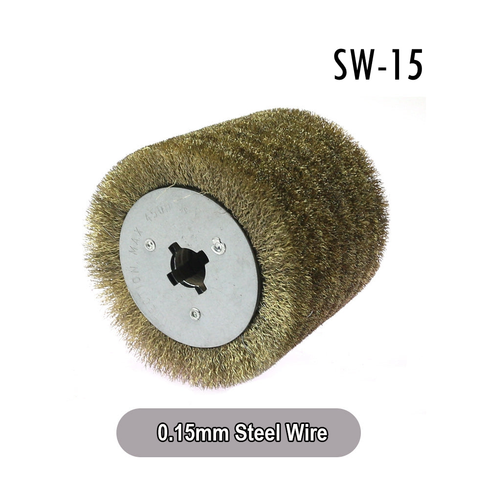 1 piece Stainless Steel Wire Brush Wheel Wood Open Paint Polishing Deburring Wheel for Electric Striping Machine