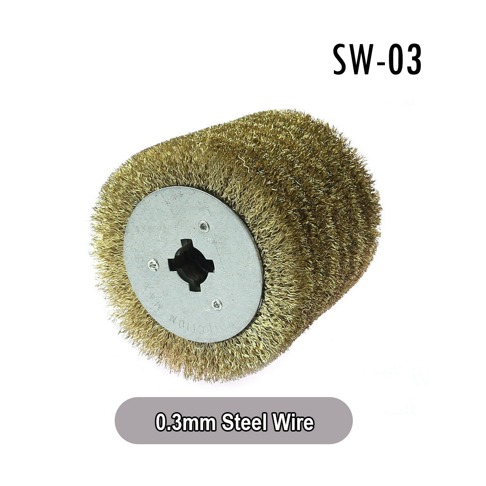 1 piece Stainless Steel Wire Brush Wheel Wood Open Paint Polishing Deburring Wheel for Electric Striping Machine