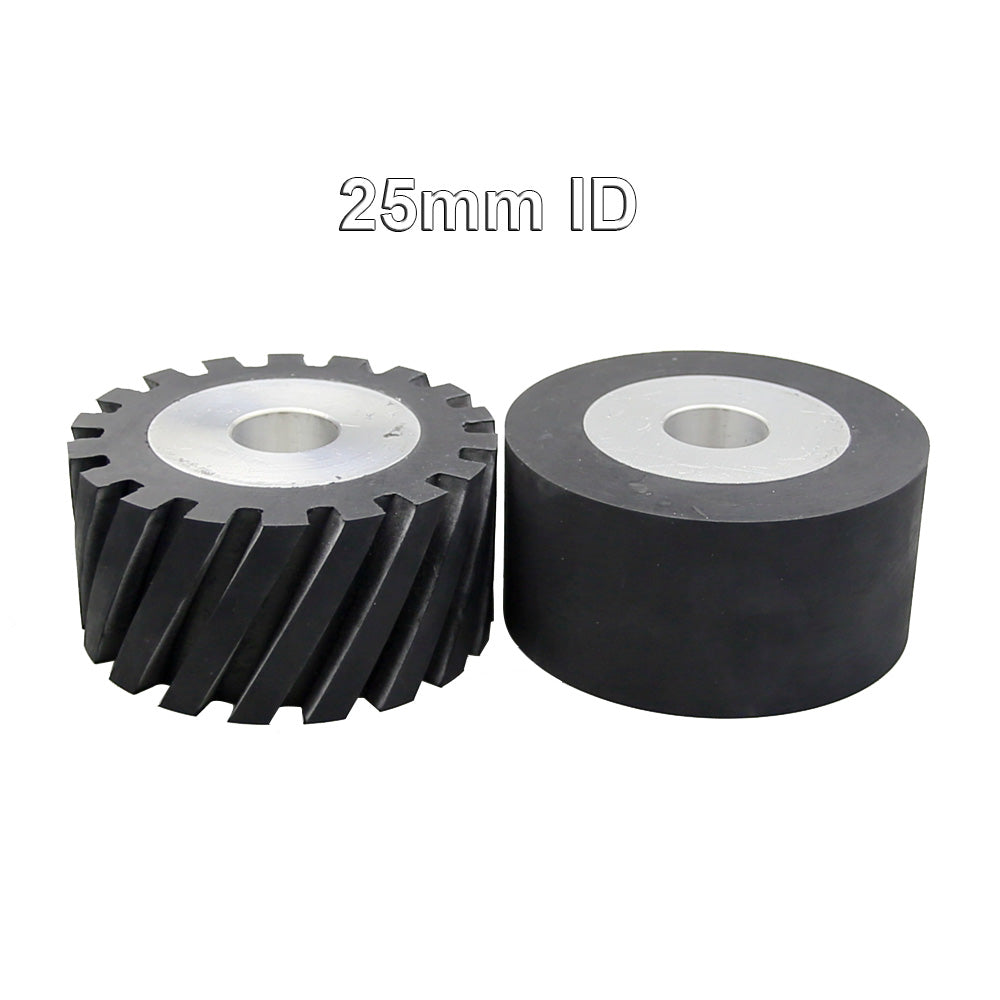 1 piece 100*50mm Solid / Grooved Rubber Contact Wheel Belt Grinder Part