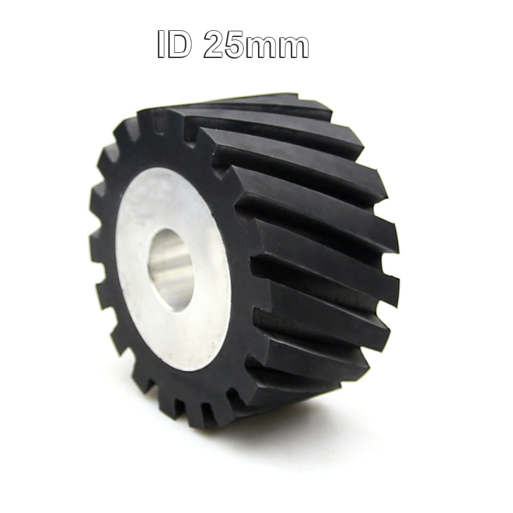 1 piece 4x2" Solid / Grooved Rubber Contact Wheel Belt Grinder Part