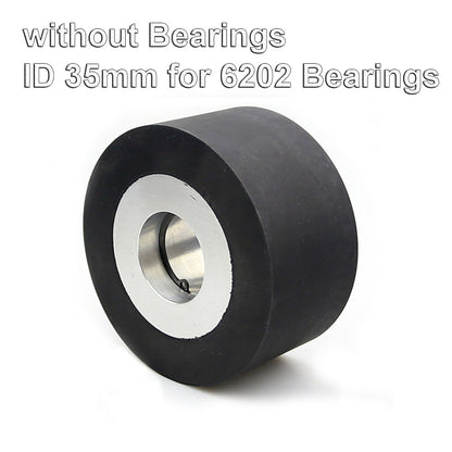 1 piece 4x2" Solid / Grooved Rubber Contact Wheel Belt Grinder Part