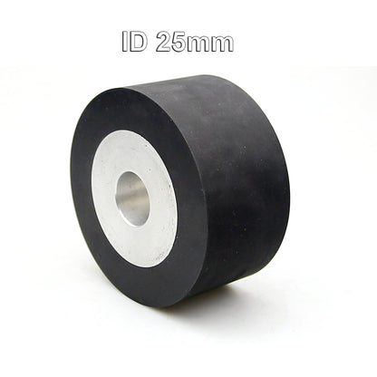 1 piece 100*50mm Solid / Grooved Rubber Contact Wheel Belt Grinder Part