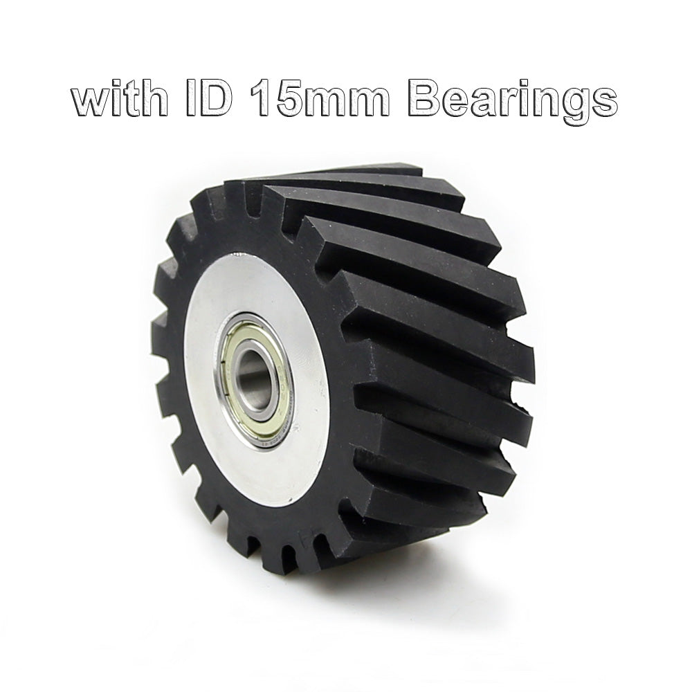 1 piece 100*50mm Solid / Grooved Rubber Contact Wheel Belt Grinder Part