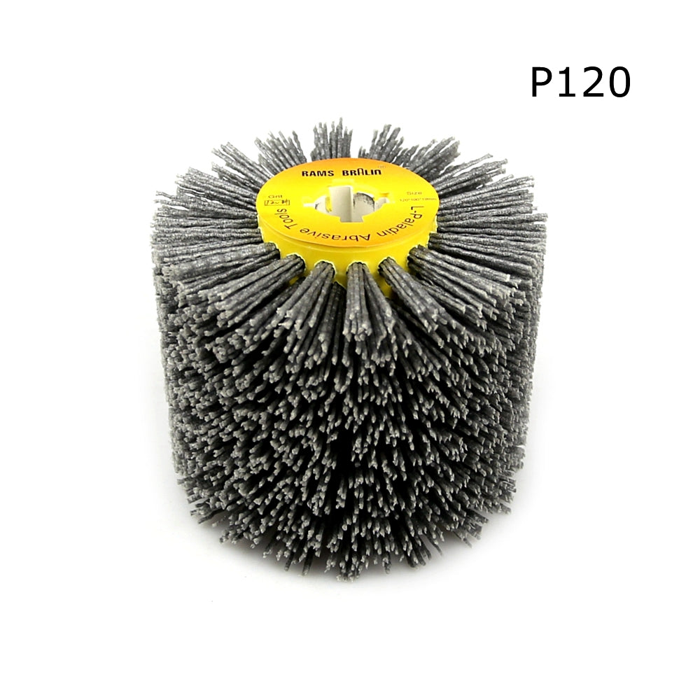 1 pc 120*100*19mm Nylon Abrasive Wire DuPont Drum Polishing Wheel Woodworking Electric Brush Angle Grinder Adapter