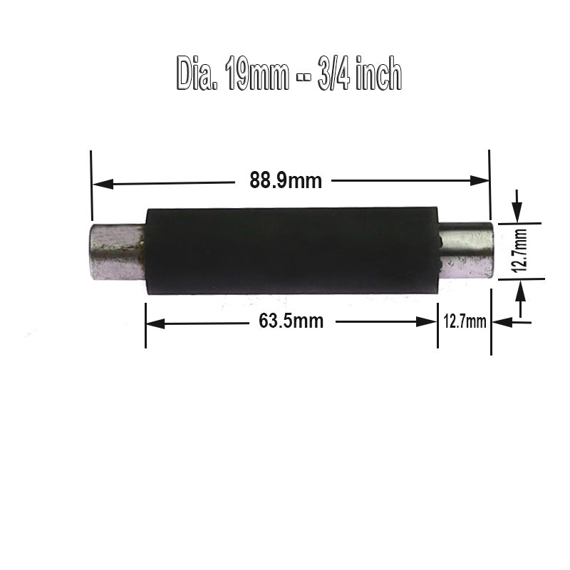 1 piece Dia. 1/2" - 2" Rubber Roller with Shaft Belt Grinder Contact Wheel