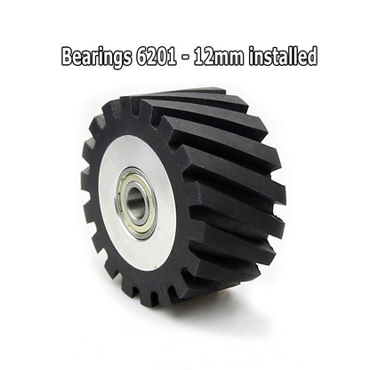 1 piece 100*50mm Solid / Grooved Rubber Contact Wheel Belt Grinder Part