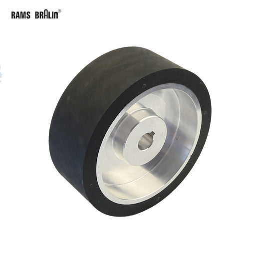 1 piece 200x75mm Solid Rubber Contact Wheel Dynamically Balanced Belt Grinder Active Wheel