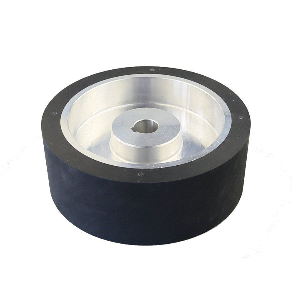 1 piece 200x75mm Solid Rubber Contact Wheel Dynamically Balanced Belt Grinder Active Wheel