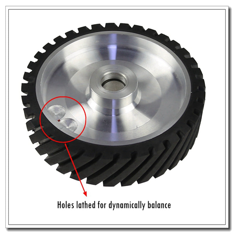 1 piece 250x50mm Belt Grinder Contact wheel Grooved Rubber Wheel for  Abrasive Sanding Belt