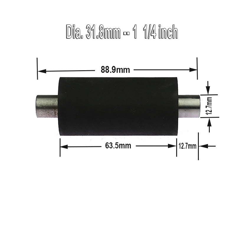 1 piece Dia. 1/2" - 2" Rubber Roller with Shaft Belt Grinder Contact Wheel