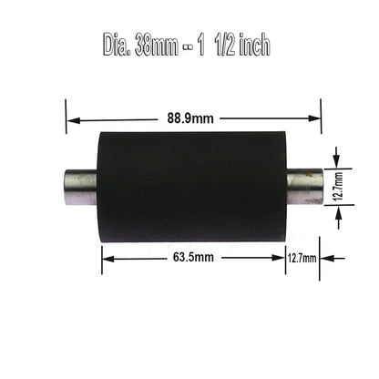 1 piece Dia. 1/2" - 2" Rubber Roller with Shaft Belt Grinder Contact Wheel