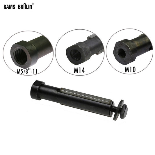 1 piece 100mmx19mmxM10/M14/M5/8-11 Polisher Axle Connection Rod for Drum Polishing Wheel used on Angle Grinder Bulgarian 100 115 125