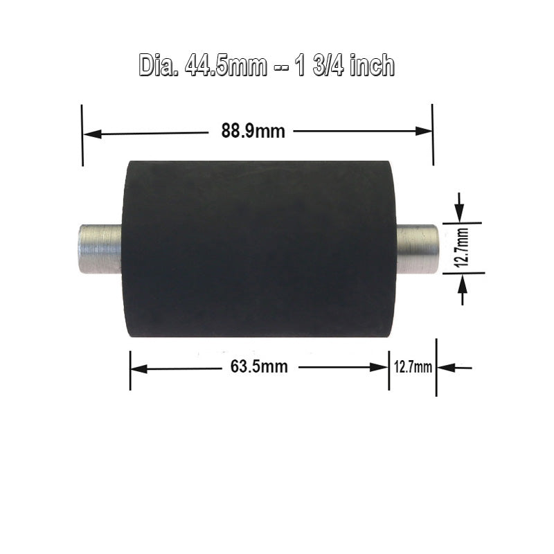 1 piece Dia. 1/2" - 2" Rubber Roller with Shaft Belt Grinder Contact Wheel