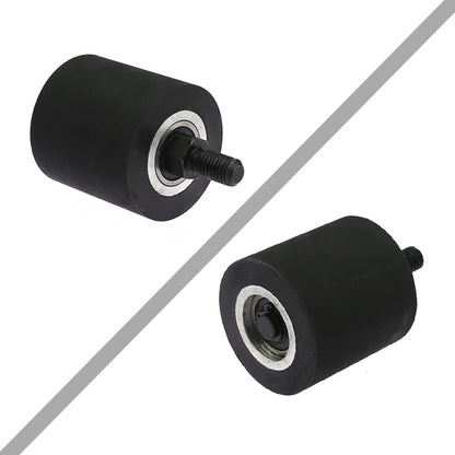 1 piece Dia. 35/50/80mm with M10* 12mm Shaft Mounted Rubber Contact Wheel Roller