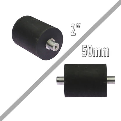 1 piece Dia. 1/2" - 2" Rubber Roller with Shaft Belt Grinder Contact Wheel