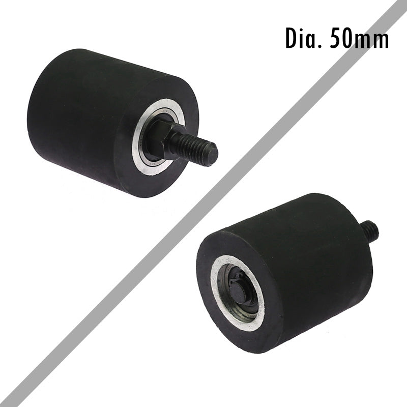 1 piece Dia. 35/50/80mm with M10* 12mm Shaft Mounted Rubber Contact Wheel Roller
