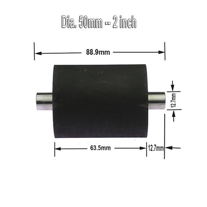 1 piece Dia. 1/2" - 2" Rubber Roller with Shaft Belt Grinder Contact Wheel