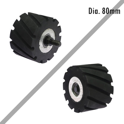 1 piece Dia. 35/50/80mm with M10* 12mm Shaft Mounted Rubber Contact Wheel Roller