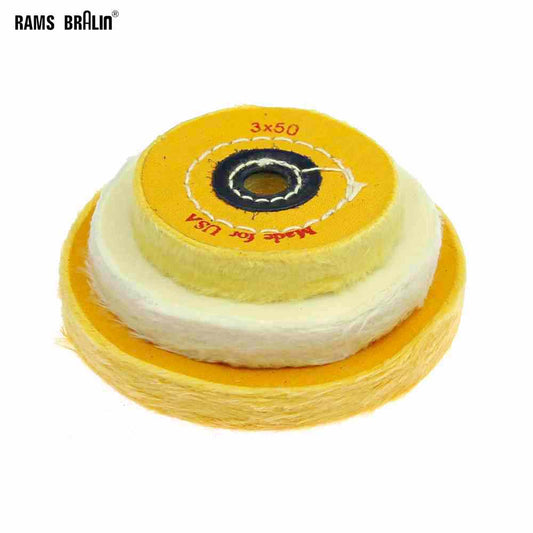 10 pieces 3"/4"/5" Cotton Lint Mirror Polishing Wheel Jewelry Buffing Wheel